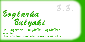 boglarka bulyaki business card